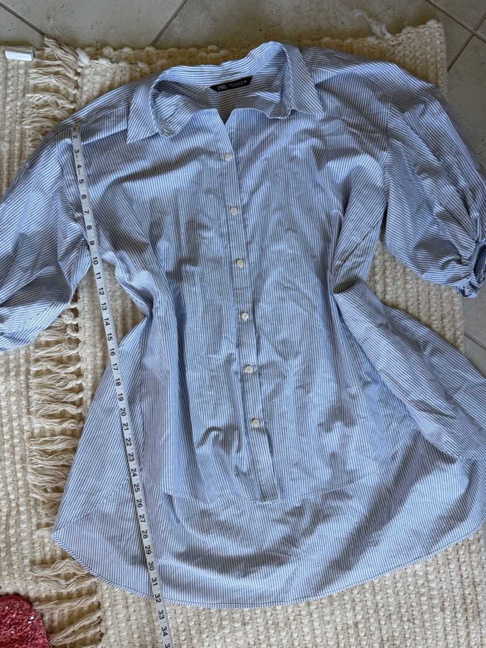 Zara Blue & White Pinstripe dress